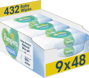 PAMPERS Harmonie Aqua chusteczki nawilzane 9x48 szt