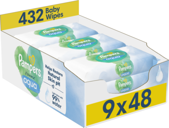 PAMPERS Harmonie Aqua chusteczki nawilzane 9x48 szt